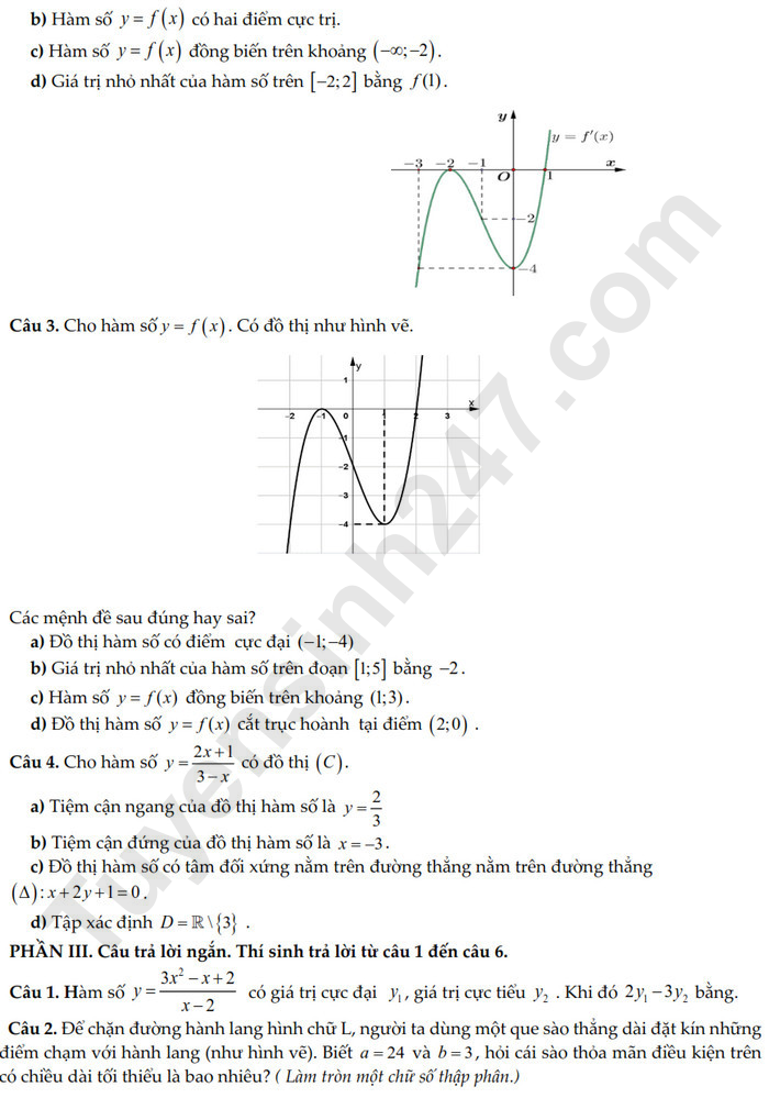 De thi giua HK1 lop 12 mon Toan - THPT Duc Linh 2024 (Co dap an)