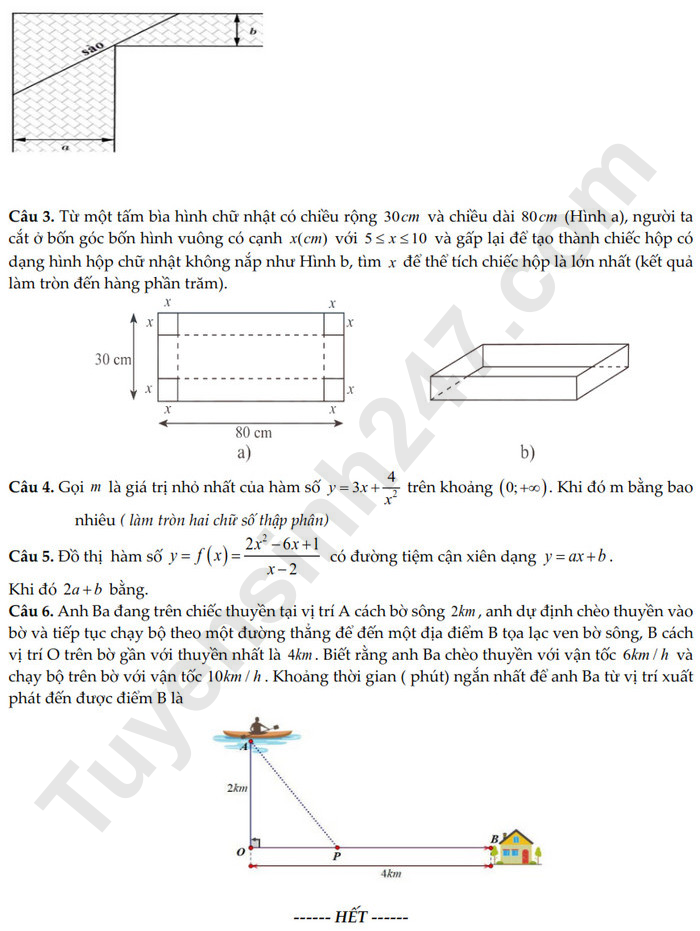 De thi giua HK1 lop 12 mon Toan - THPT Duc Linh 2024 (Co dap an)