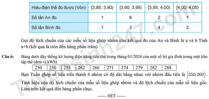 De thi cuoi hoc ki 1 lop 12 mon Toan nam 2024 - THPT Nguyen Thai Binh