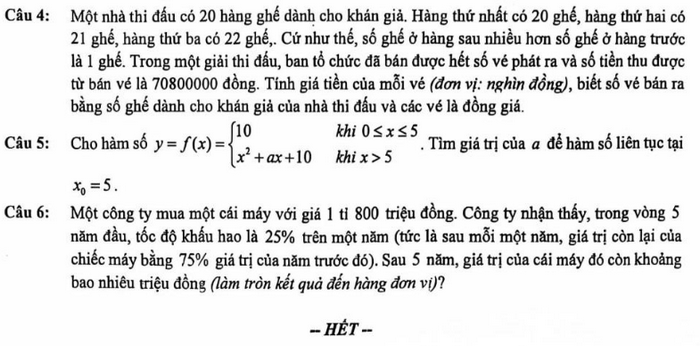 De thi HK 1 mon Toan lop 11 nam 2024 - THPT Le Quy Don