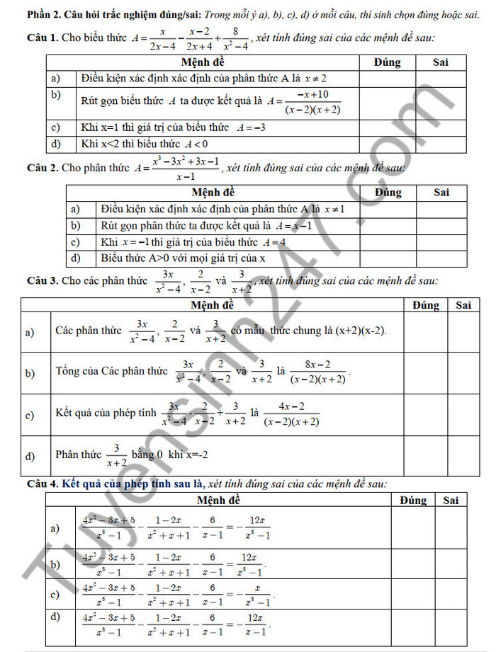 De cuong on tap giua HK2 mon Toan lop 8 nam 2025 - THCS THPT Tran Quoc Tuan