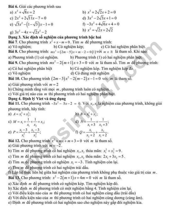 De cuong on tap giua ki 2 mon Toan 9 - THCS My Dinh 2 nam 2025