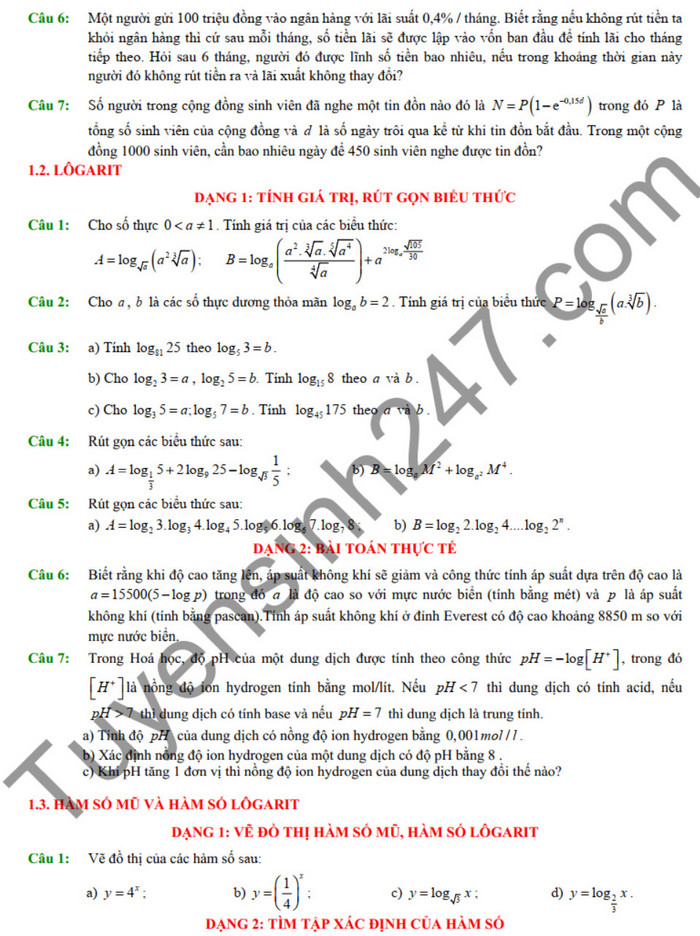 Huong dan on tap mon Toan giua HK2 lop 11 - THPT Chuyen Le Quy Don 2025
