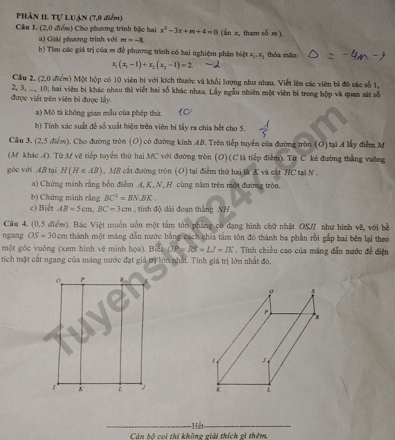 De thi ki 2 lop 9 mon Toan 2025 - So GD Bac Giang