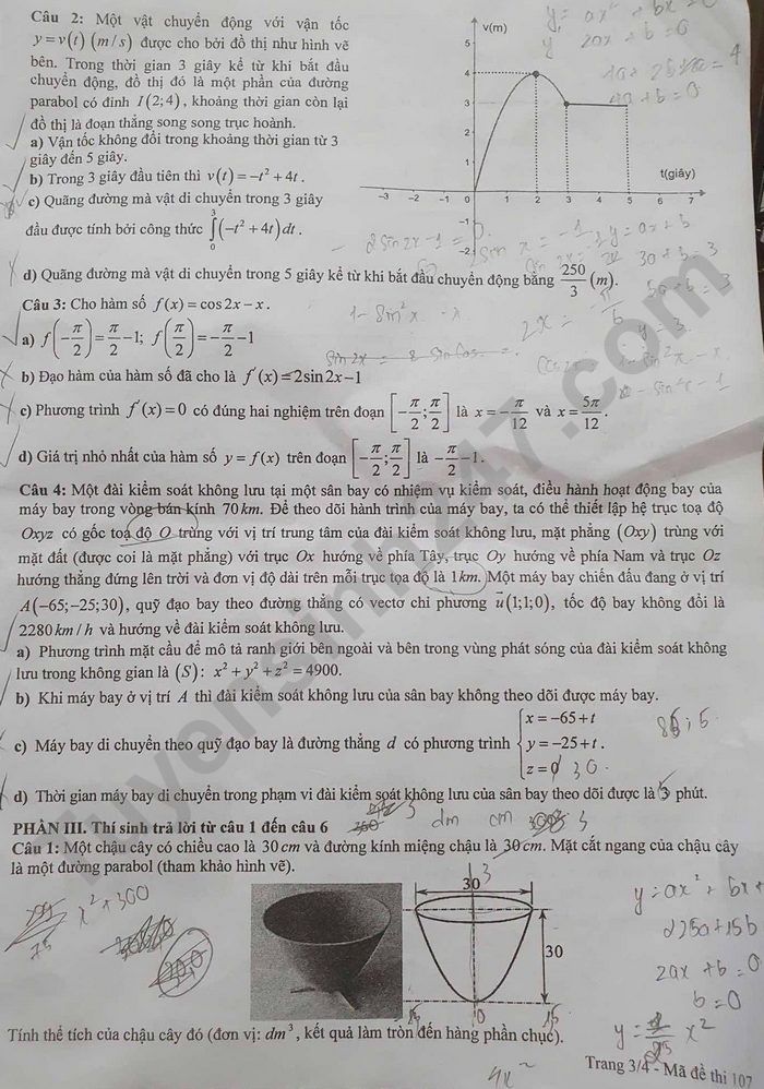 De thi hoc ki 2 mon Toan lop 12 So GD Nam Dinh 2025