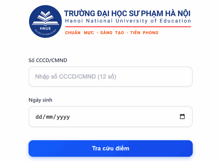 Dai hoc Su pham Ha Noi mo cong tra cuu diem xet tuyen nam 2025