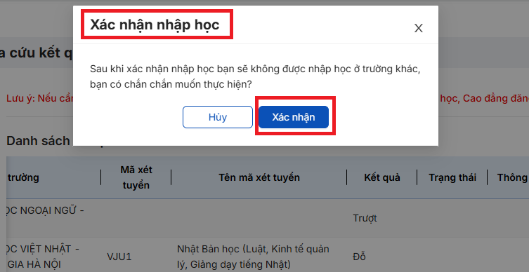 Huong dan tra cuu ket qua trung tuyen va xac nhan nhap hoc DH 2025
