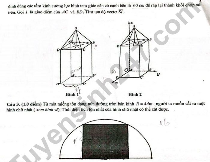De kiem tra giua ki 1 lop 12 mon Toan 2025 - THPT Quoc hoc Quy Nhon