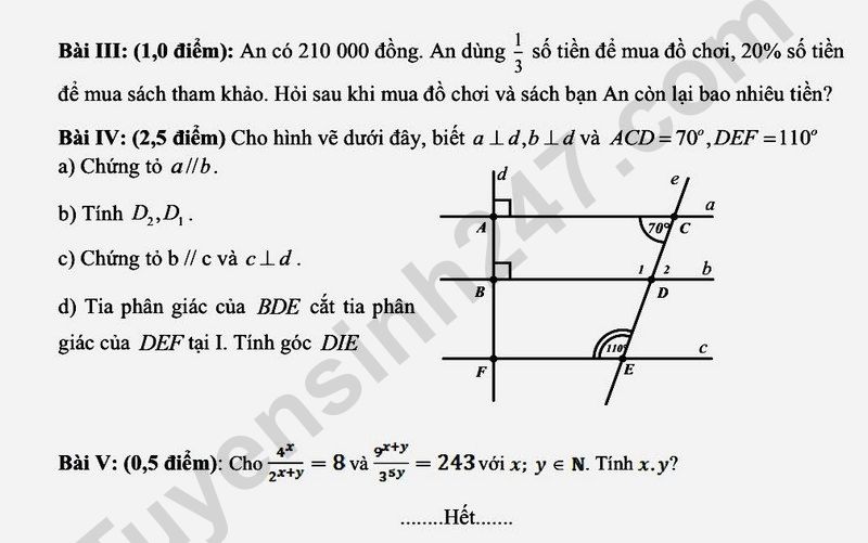 De thi giua ki 1 lop 7 mon Toan - THCS Phuc Hoa 2025 (Co dap an)