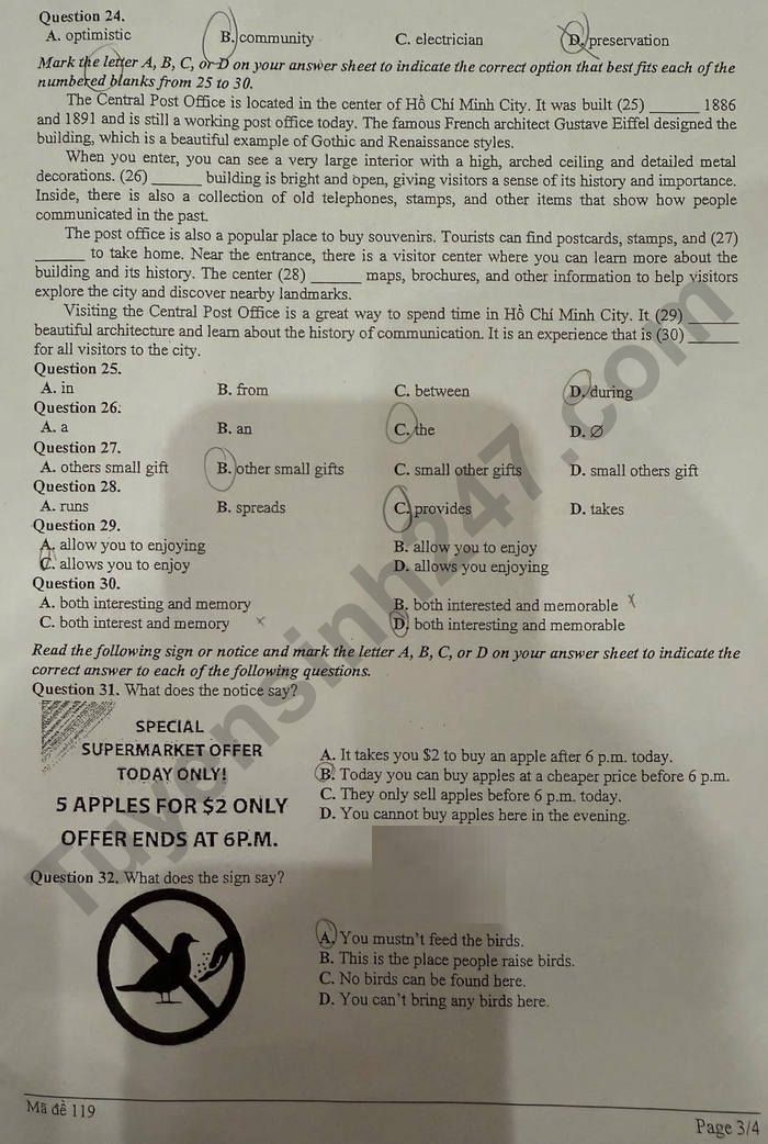De kiem tra giua ki 1 mon Anh 9 THCS Ngo Si Lien 2025
