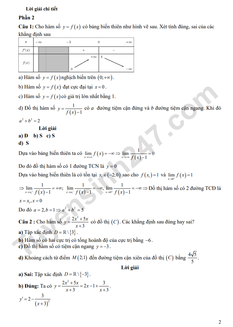 De thi thu tot nghiep THPT 2026 mon Toan 2026 - THPT Dao Duy Tu