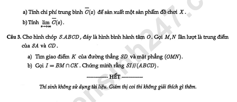 De thi hoc ki 1 mon Toan lop 11 nam 2025 - THPT Mac Dinh Chi