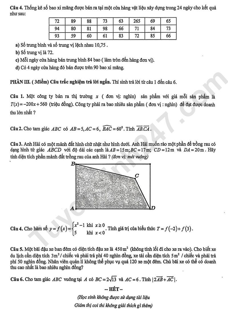 De thi hoc ki 1 mon Toan lop 10 nam 2025 - THPT Marie Curie