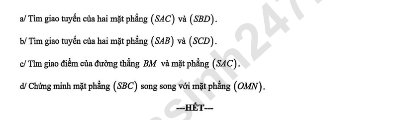 De thi hoc ki 1 mon Toan lop 11 nam 2025 - THCS-THPT Dien Hong