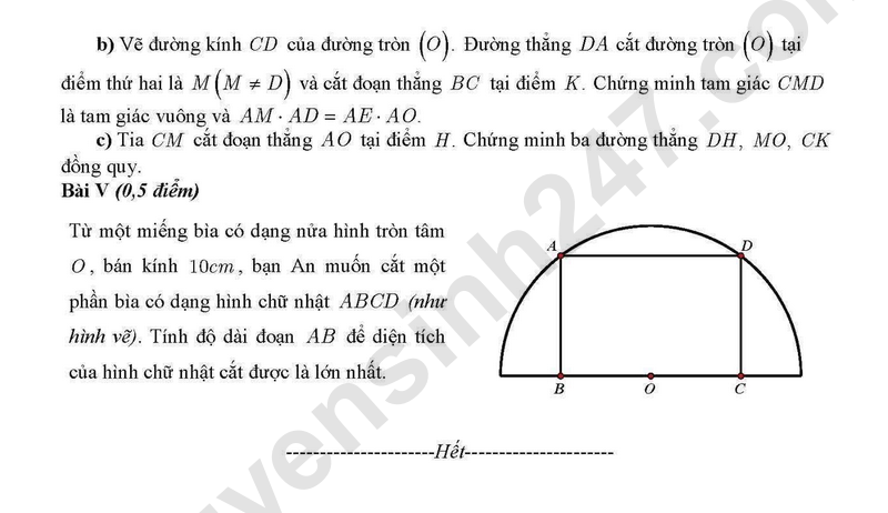 De thi HK 1 lop 9 mon Toan 2025 - Phuong Giang Vo (Co dap an)