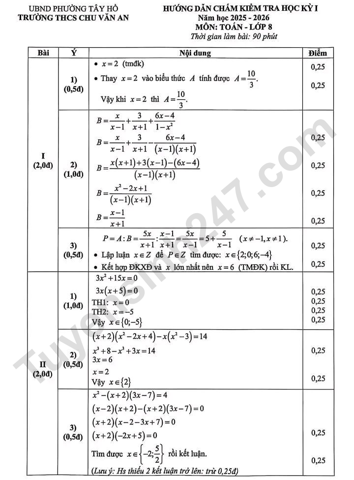 De thi HK1 lop 8 mon Toan 2025 - THCS Chu Van An (Co dap an)