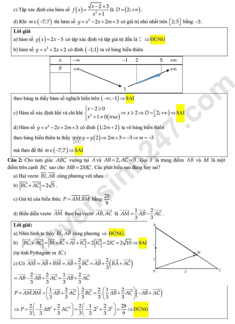 De thi hoc ki 1 nam 2025 THPT Tay Thanh - lop 10 mon Toan (Co dap an)
