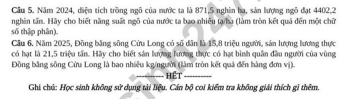 De thi cuoi ki 1 lop 12 mon Dia 2025 - TP Can Tho
