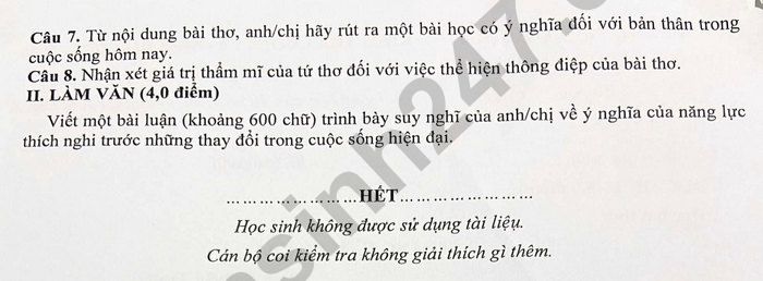 De thi cuoi ki 1 mon Van 11 THPT Hai Ba Trung 2025