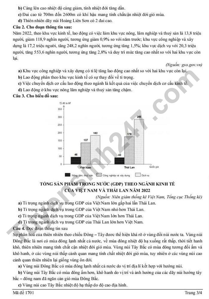 De thi thu tot nghiep THPT 2026 mon Dia - Cum truong THPT Nghe An (dot 1)