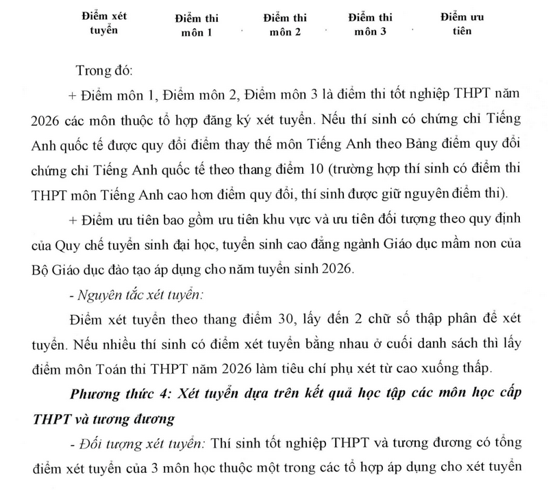 Thong tin tuyen sinh truong Dai hoc Tai chinh - Quan tri Kinh Doanh 2026