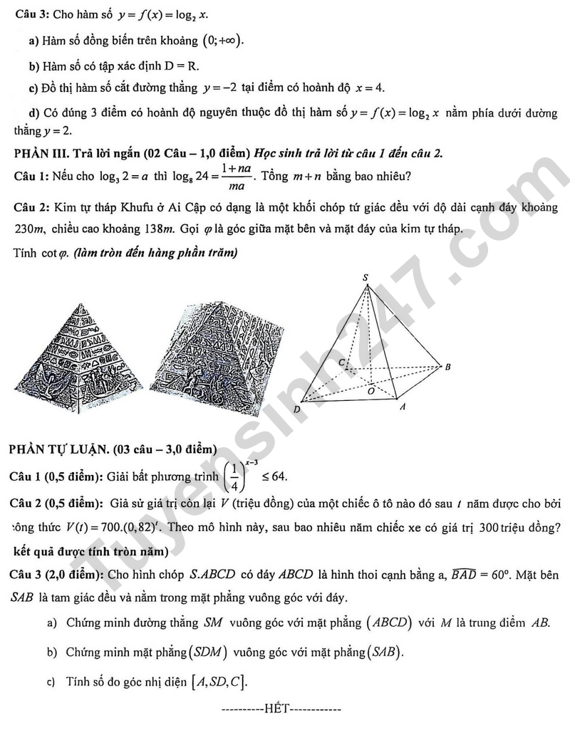De thi giua ki 2 mon Toan lop 11 - THPT Phan Chau Trinh 2026
