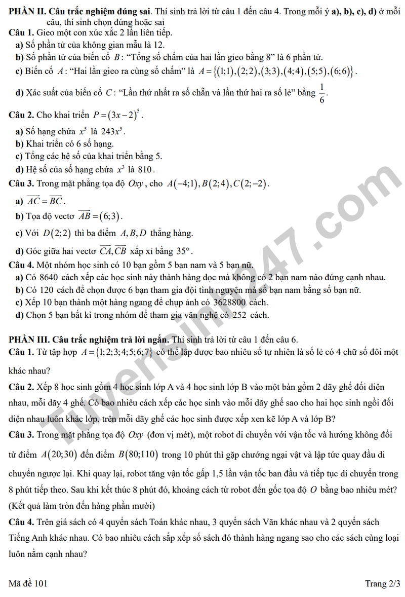 De giua hoc ki 2 Toan 10 truong THPT Mac Dinh Chi (Co dap an)