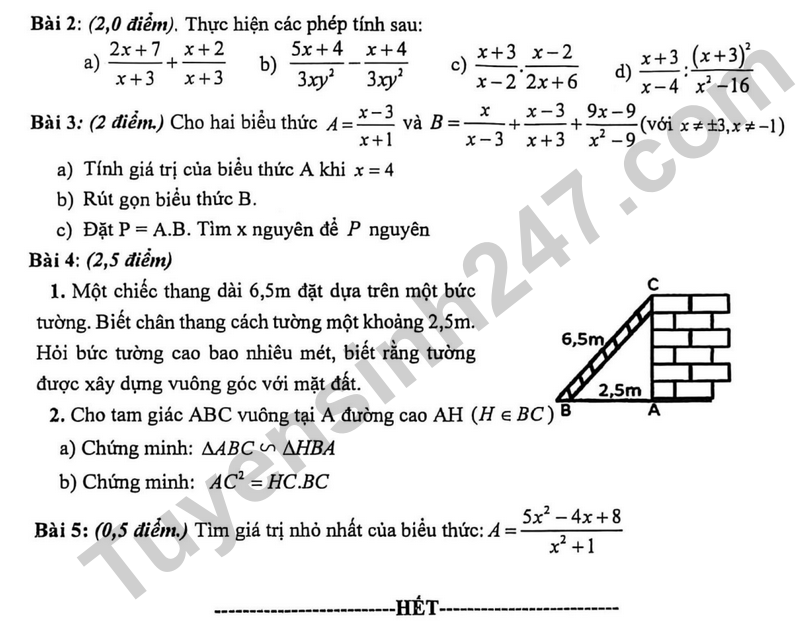 De thi giua ky 2 mon Toan lop 8 truong THCS Nguyen Khe nam 2026
