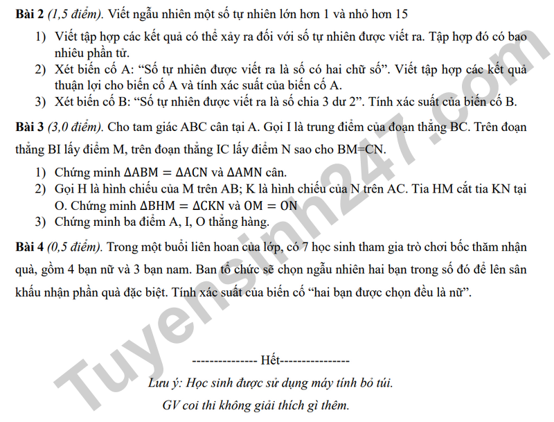 De giua hoc ki 2 mon Toan 7 truong THCS Nghia Tan nam 2026 (Co dap an)