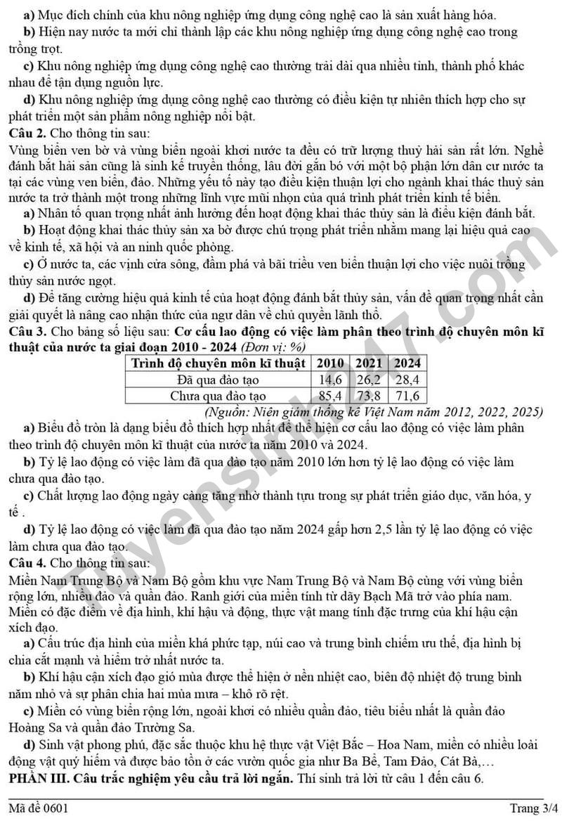 De khao sat chat luong THPT mon Dia 12 - Cum 09 - So GD Ha Noi