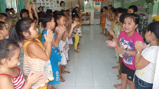 Khong ep tre mam non hoc truoc chuong trinh lop 1