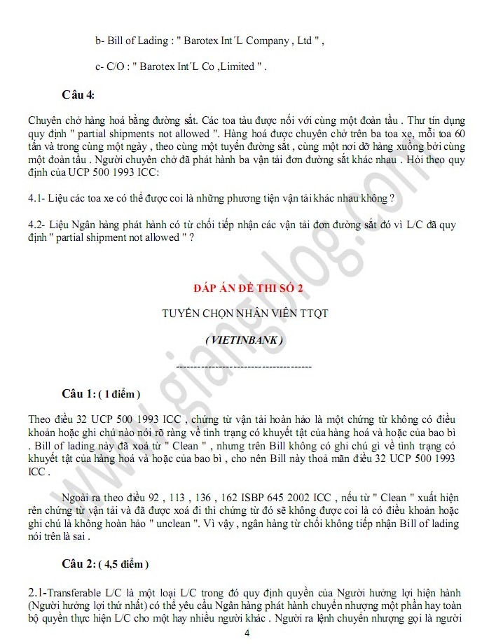Đề thi tuyển dụng 86336ff8a9e2c9c0c0cbb68f3e9e6518 42168321.de24 Đề thi tuyển chọn nhân viên TTQT số 2 ngân hàng VietinBank