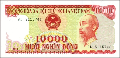 Ngung luu hanh tien cotton 10.000 dong va 20.000 dong