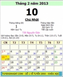 Tết 2013 vào ngày mấy dương lịch