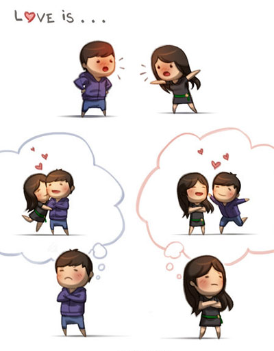 Những bộ kí họa tình yêu cute nhất quả đất