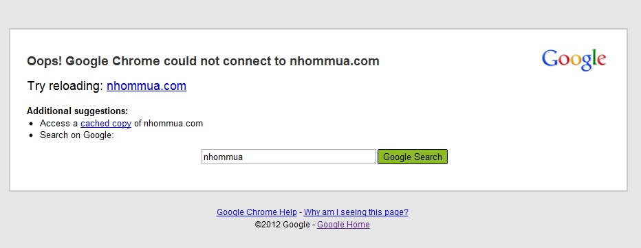 Nhommua.com, diadiem.com khong truy cap duoc