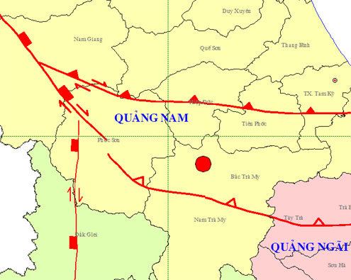 Dong dat 4,7 do richter o Quang Nam
