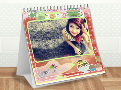 Teen do xo chup anh in lich tet 2013
