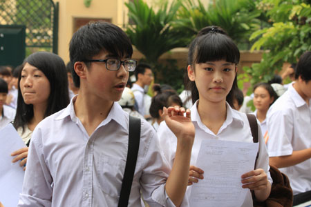 Thí sinh dự thi vào lớp 10 Hà Nội.