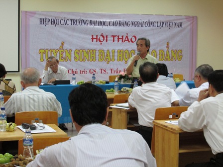 Buổi hội thảo lấy ý kiến trường ngoài công lập về 88Kinh tải ứng dụng về điện thoại.