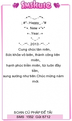 Tin nhan hinh chuc tet 2013 dep nhat