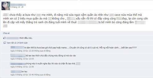 Nu sinh nhuc ma nguoi than tren Facebook bi \'nem da\'