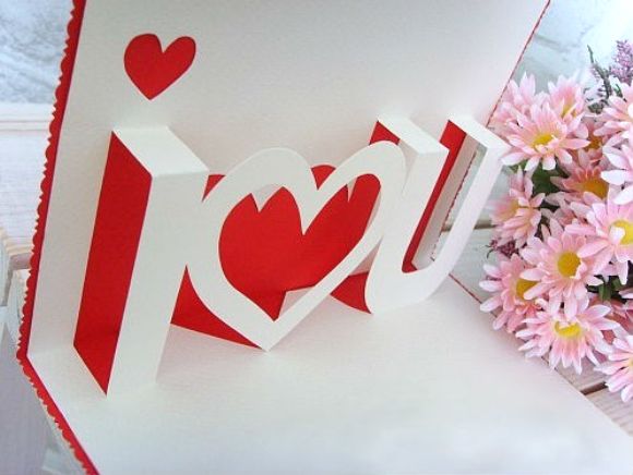 Loi chuc hay nhat thiep1 Cách làm thiệp 3D   I love you