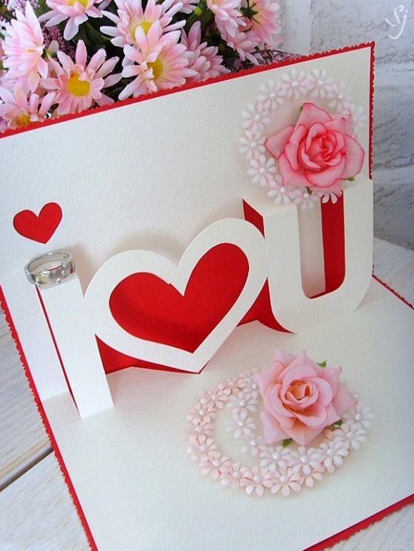 Loi chuc hay nhat thiep5 Cách làm thiệp 3D   I love you