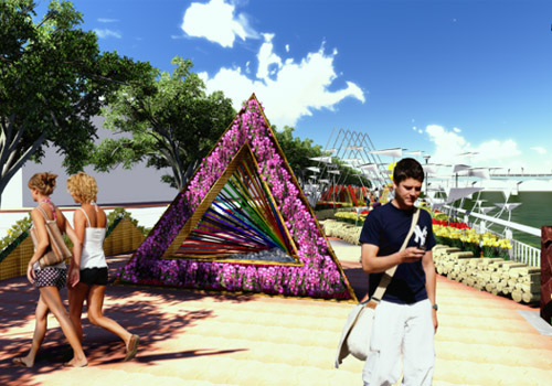 “Tram hoa khoe sac\