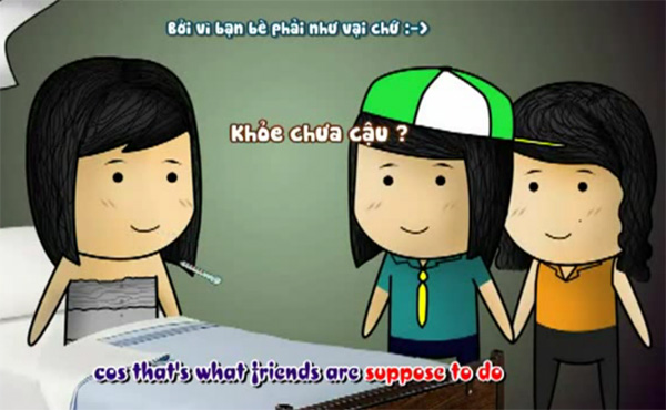 Phat sot voi clip hoat hinh ve tinh ban cuc dang iu