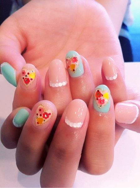 Nail ngot ngao cho cac ban nu dip Valentine 2013