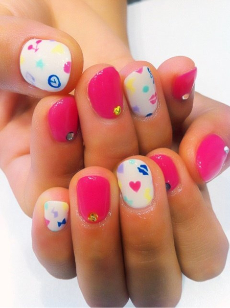 Nail ngot ngao cho cac ban nu dip Valentine 2013