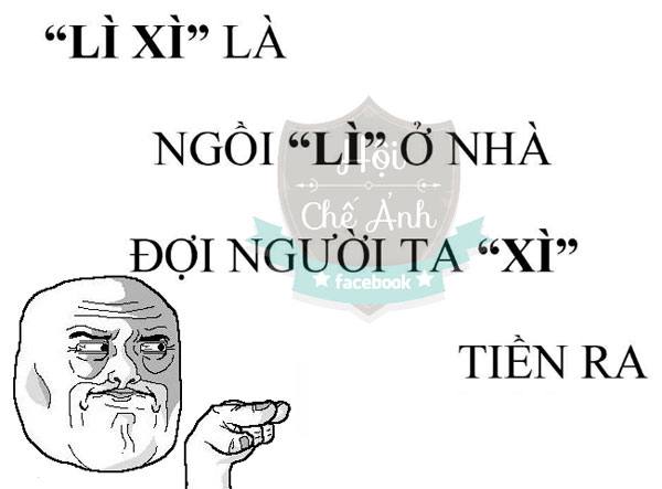Cộng đồng mạng thích thú với hình ảnh minh họa lời giải thích vui vui về từ “lì xì”.