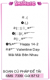 Tin nhan hinh valentine 2015 dep nhat